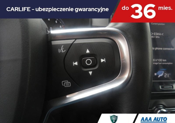 Volvo XC 40 cena 121001 przebieg: 99261, rok produkcji 2019 z Dzierzgoń małe 211